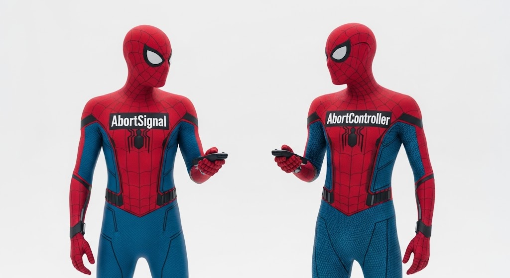 AbortController vs AbortSignal as spidermans